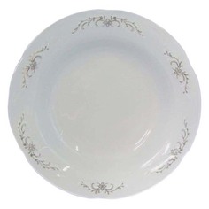 Тарелки тарелка CMIELOW Камелия Серый орнамент 27см обеденная фарфор