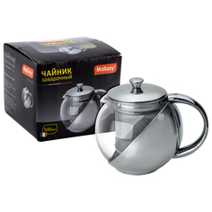 Чайники заварочные чайник заварочный MALLONY Menta 500мл термостекло, нерж.сталь