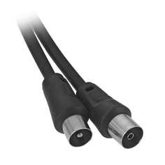 Кабели удлинитель антенный LINCOM LIN-11D-015 штекер-гнездо 1,5м черн.