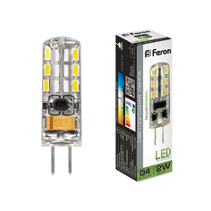 Лампы светодиодные лампа светодиодная FERON 2Вт G4 160лм 4000K 12В капсула