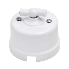 Выключатели накладные выключатель 2-клавишный BIRONI Лизетта белый