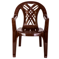 Пластиковая мебель кресло Салют 660x600x840мм шоколад пластик в асс-те