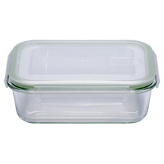 Контейнеры для СВЧ и холодильника контейнер для продуктов ELEY, 1 л, 21х15х7 см, жаропрочное стекло, пластик, прямоугольный, с 4-мя замками