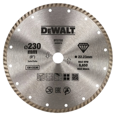 Диски отрезные алмазные диск алмазный DEWALT 230х22,2x2,6 мм, турбированный