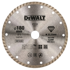 Диски отрезные алмазные диск алмазный DEWALT 180х22,2x2,4 мм, турбированный