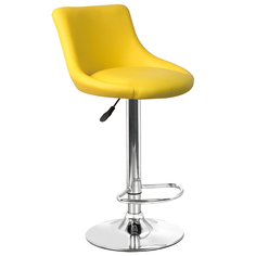 Барные стулья стул барный 450х500х810(1030) мм, желтый, металлический