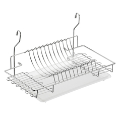 Рейлинговые системы сушка для посуды с, пластиковым поддоном LEMAX, 440х258х260 мм, хром