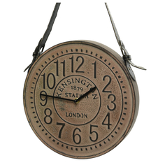 Часы часы настенные с подвесом KAEMINGK D300мм серые металл