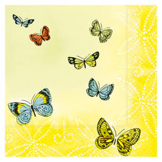 Салфетки с дизайном салфетки PAP STAR Бабочки 3-слойные 33х33см 20шт