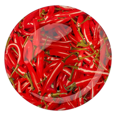 Блюда блюдо Chili Pepper круглое 25х25 см, стеклянное Walmer