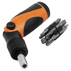 Отвертки специальные отвертка с трещоткой KENDO + набор бит 12шт + удлинитель