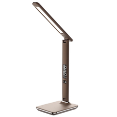 Настольные лампы для рабочего стола LED лампа настольная светодиодная ARTSTYLE с диммером часами и термометром TL-209BR коричневая