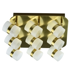 Споты светодиодные спот светодиодный De Markt Этингер 9х2,5Вт LED матовое золото металл Demarkt