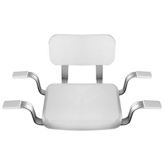 Стулья и сиденья для ванной комнаты сиденье для ванной PRIMANOVA со спинкой 34х42см белое