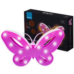 Ночники для детских светодиодные светильник светодиодный APEYRON 3Вт Бабочка розовый