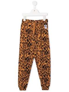 Mini Rodini спортивные брюки с леопардовым принтом