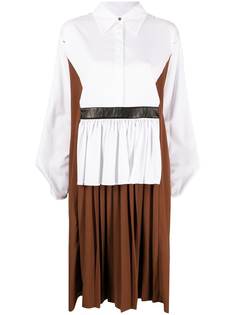 MEHTAP ELAIDI платье-рубашка длины миди со вставками