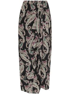 Isabel Marant шелковая юбка Breetizi с драпировкой