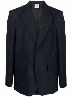 VETEMENTS блейзер в тонкую полоску