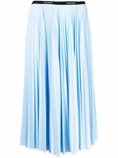 Lacoste плиссированная юбка миди с логотипом