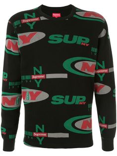 Supreme фактурная футболка с логотипом