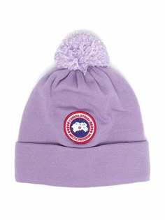 Canada Goose Kids шапка бини с нашивкой-логотипом
