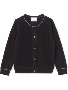 Burberry Kids кашемировый кардиган с монограммой