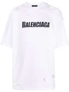 Balenciaga футболка свободного кроя с логотипом