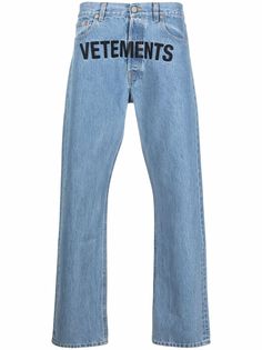 VETEMENTS прямые джинсы с заниженной талией