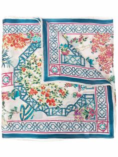 Salvatore Ferragamo шелковый платок с принтом Bonsai