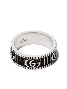 Gucci серебряное кольцо с логотипом Double G