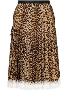 Commission плиссированная юбка Midnight с леопардовым принтом