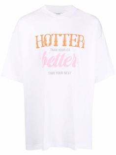 VETEMENTS футболка с надписью