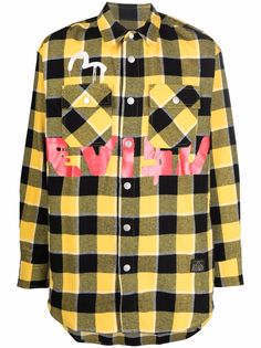 EVISU клетчатая рубашка из коллаборации со Sfera