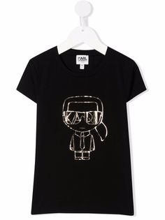 Karl Lagerfeld Kids футболка с логотипом Ikonik Karl