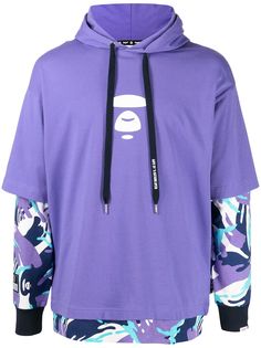 AAPE BY *A BATHING APE® многослойное худи с логотипом