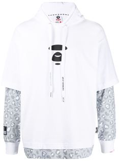 AAPE BY *A BATHING APE® многослойное худи с логотипом