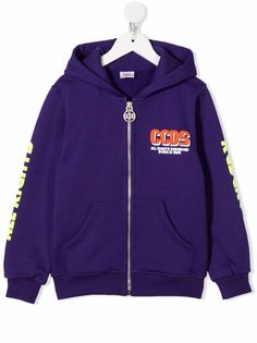 Gcds Kids худи на молнии с графичным принтом