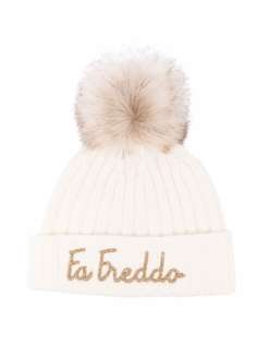 MC2 Saint Barth Kids шапка бини с вышивкой и помпоном