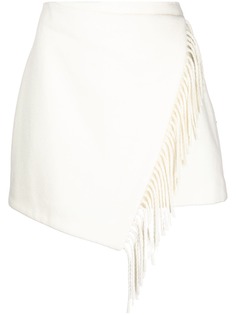 Milly шерстяная юбка Saylor с бахромой