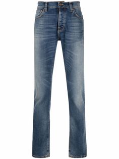 Nudie Jeans прямые джинсы средней посадки