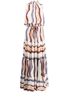 Silvia Tcherassi шелковое платье с узором зигзаг