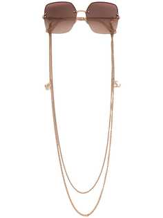 Jimmy Choo Eyewear солнцезащитные очки Tavi в массивной оправе