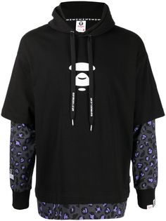 AAPE BY *A BATHING APE® многослойное худи с логотипом