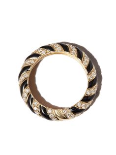 Yvonne Léon витое кольцо из желтого золота с бриллиантами