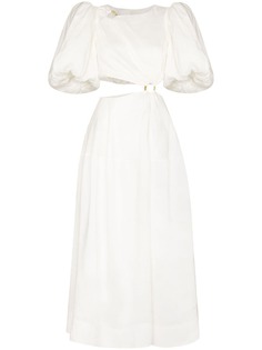 Aje платье миди Vanades с объемными рукавами