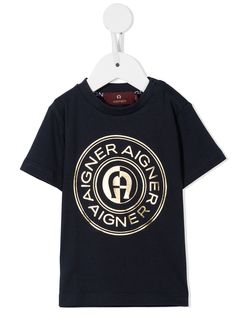 Aigner Kids футболка с логотипом