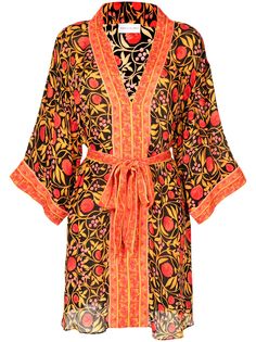 Rebecca Vallance пляжное кимоно Martine с принтом
