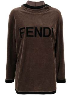 Fendi Pre-Owned футболка 1990-х годов с длинными рукавами и логотипом