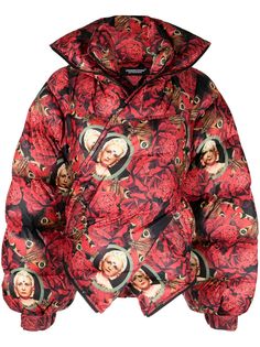 UNDERCOVER пуховик с графичным принтом